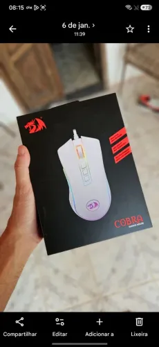 MOUSE REDRAGON COBRA WHITE