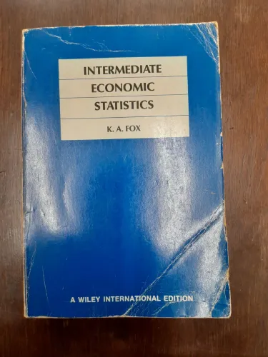 Livro Intermediate Economic Statistics - Economia Estatística 