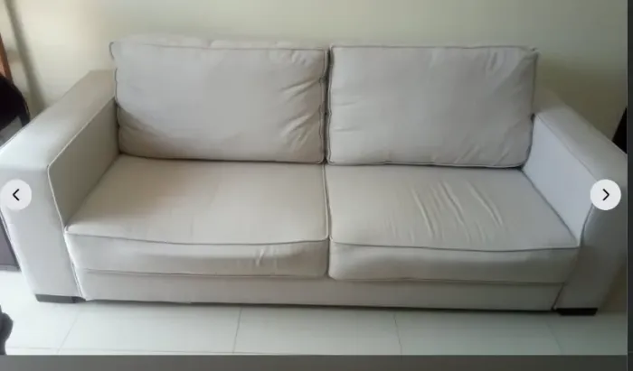 lindo sofa semi novo de linho