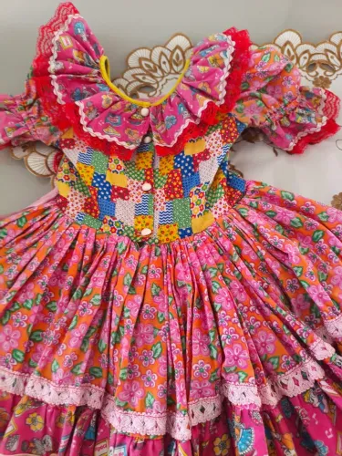 Vestido Festa Junina Infantil 
