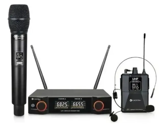 Microfone Kadosh K402C S/fio Microfone + H.set + Case