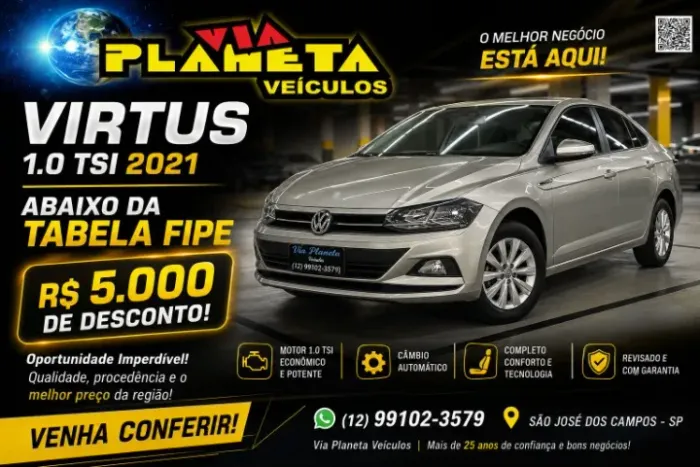 Volkswagen Virtus Comfort. 200 TSI 1.0 Flex 12V AUT 2021