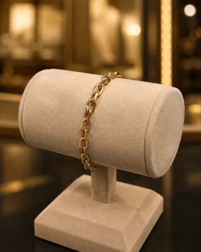 Pulseira Cadeado em Ouro 18k 750