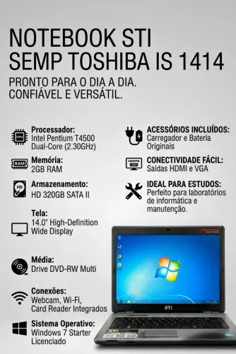 NOTEBOOK NIVEL SERVIDOR - 2.40GHZ - 320GB