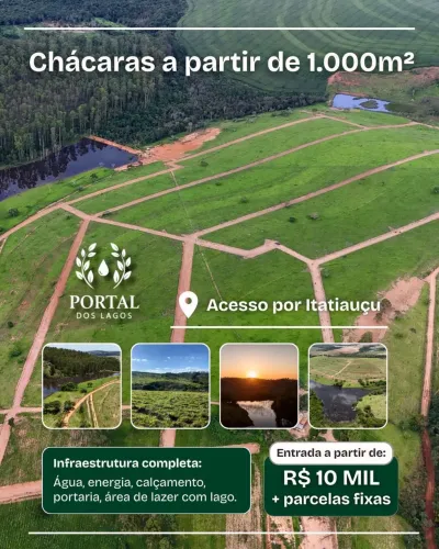 Últimas Chácaras Disponíveis no Portal dos Lagos ? Oportunidade de Valorização