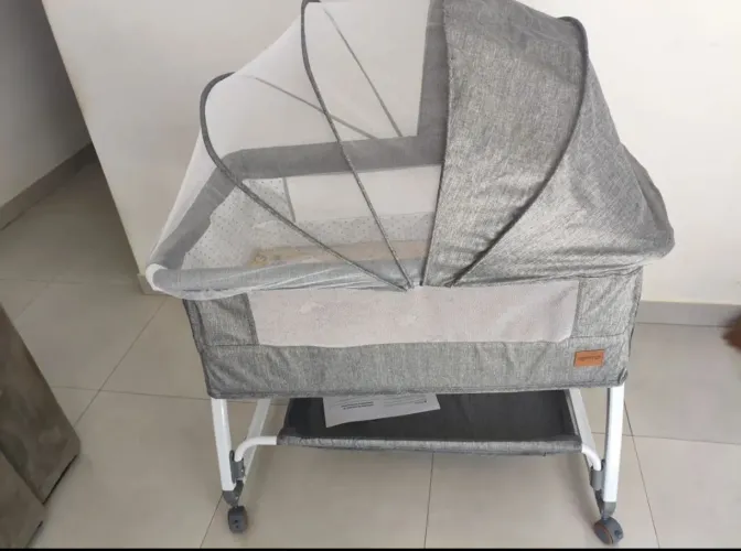 Berço Portátil Retrátil Acoplado Moisés Balanço Infantil 