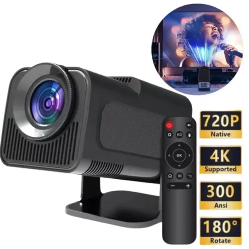 ? Projetor Smart HY320 Portátil WiFi 4K Nativo 1080p Android 11 - R$ 299,99