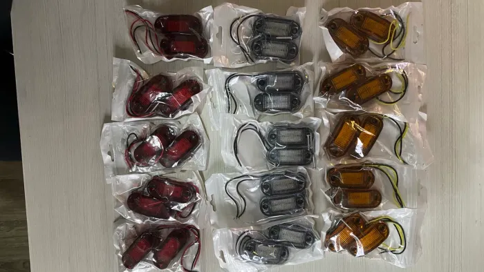 Kit Luz de sinalização Laranja, Vermelha e Branca para Trailer/Motorhome