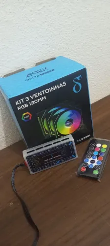 Kit 3 Fan argb + controladora