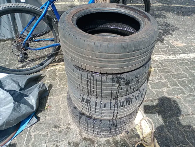 Vendo 4 pneus Dunlop 195/55/15