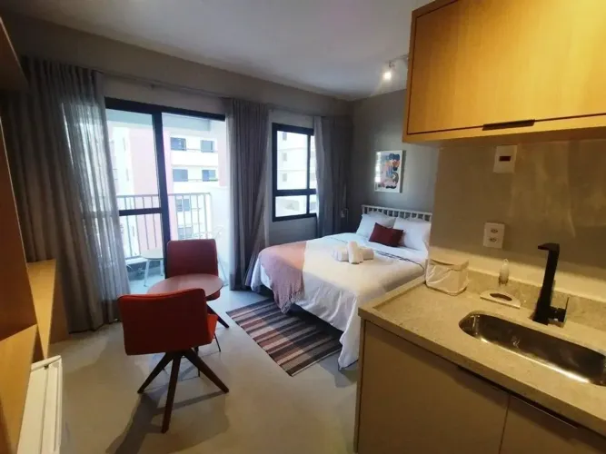 STUDIO MOBILIADO EM PINHEIROS A 300 METROS DO METRÔ OSCAR FREIRE