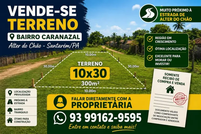 Vende-se Terreno em Alter do chão 