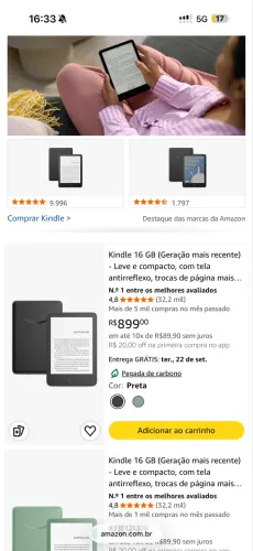 Kindle 11 geração 2024