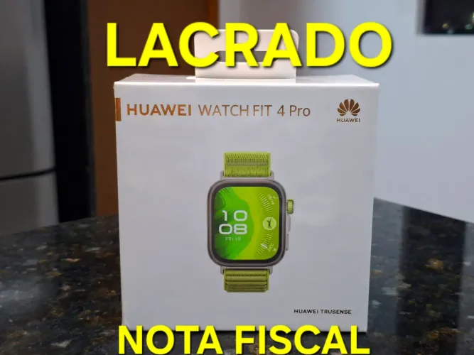 Relógio HUAWEI WATCH FIT 4 PRO (Lacrado) Nota 01 Ano Garantia