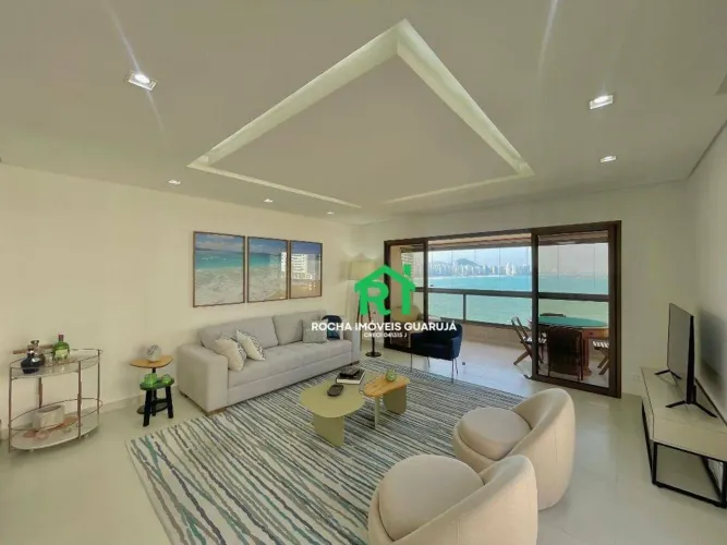 Apartamento frente mar, 3 dormitórios (suítes), 2 vagas, lazer, Jardim Astúrias, Guarujá/S
