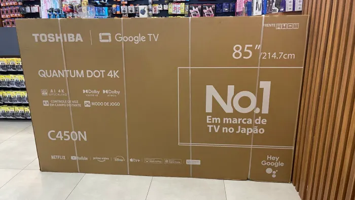 Smart TV Toshiba 85 Polegadas 85C450NS 4K UHD QLED