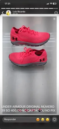 Tênis Under Armour Sonic 4 hovr número 39 original