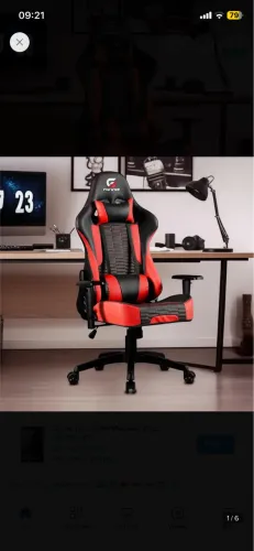 Cadeira Gamer Fortrek Cruiser Preta/Vermelha