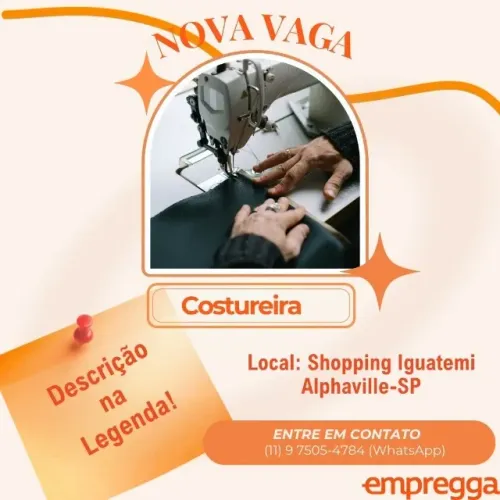Vaga para costureira