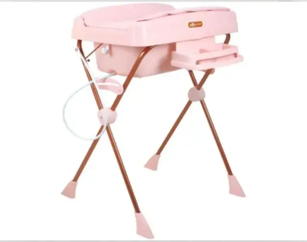 Banheira de Bebê Burigotto Millenia+ Mon Amour Trocador Rosa