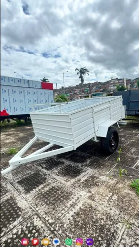 Carroça Reboque 1 Eixo - Nova, Reforçada e Pronta para Uso
