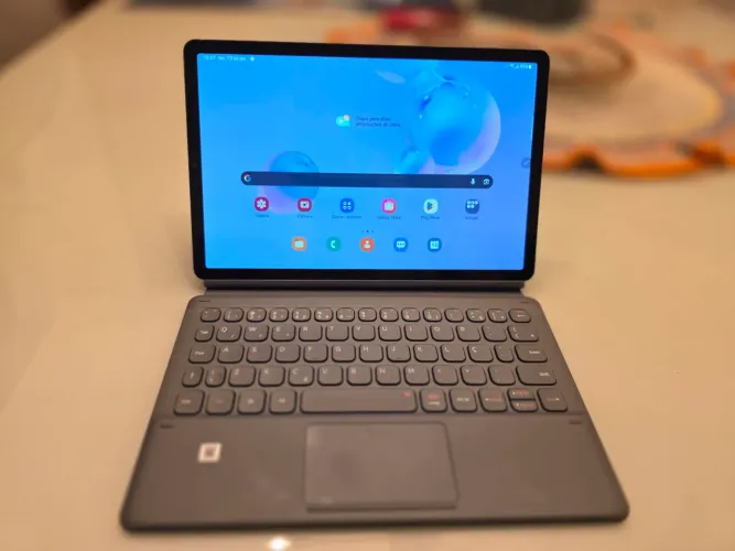 Tablet Samsung Tab S6 + Capa Samsung + Teclado + Spen 128GB + Chip