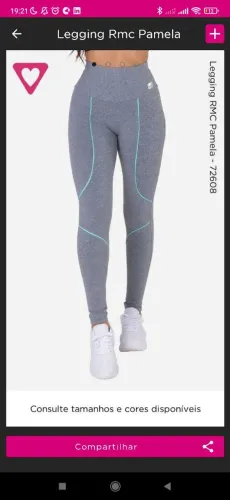 Calça legging tamanho G romance favorita