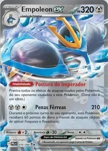 Carta Pokemon Empoleon EX 070/094 Fogo Fantasmagorico
