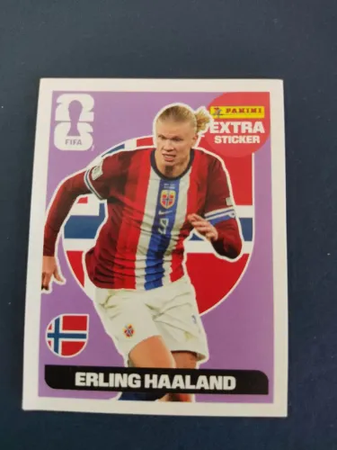 Figurinha Extra Sticker Roxa - Haaland - Copa do Mundo 2026