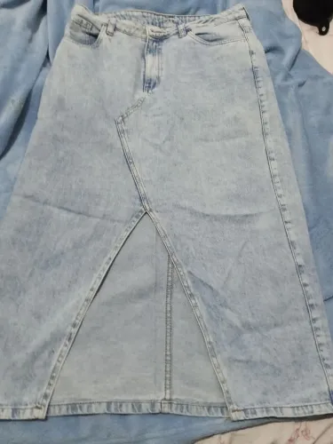 Saia jeans longa