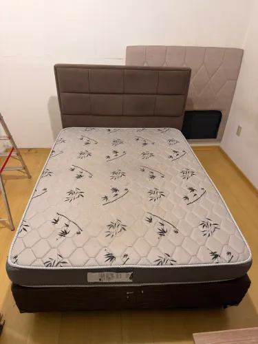 Cama + cabeceira + colchão