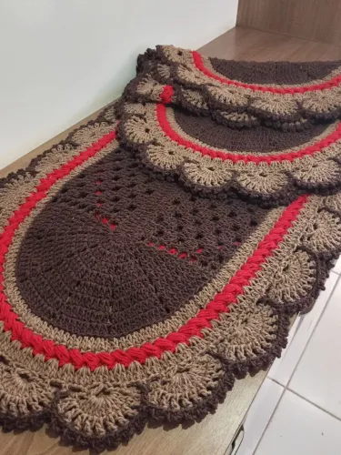 Tapetes de crochê a pronta entrega