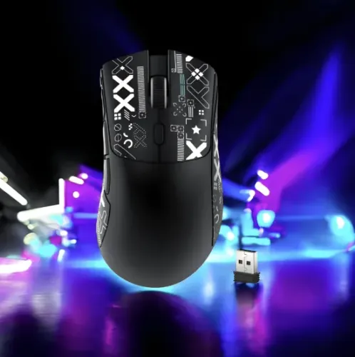 Mouse Gamer sem Fio Attack Shark R1 Tri-Mode, 18.000 DPI, Sensor Óptico PAW3311, 6 Botões