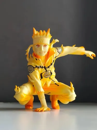 Boneco Naruto Modo Chakra da Kyuubi Shippuden Miniatura Action Figure 10cm