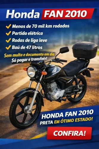 HONDA FAN 2010 PRETA