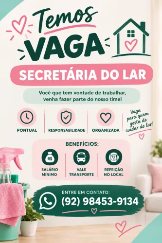 Vaga: Secretária do Lar