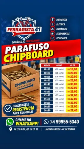 Parafuso Chipboard - Diversas Medidas