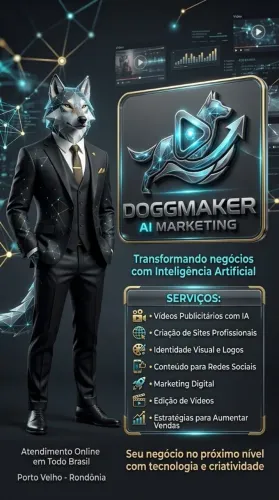 Criação de Vídeos Profissionais com IA para Empresas | Doggmaker AI Marketing