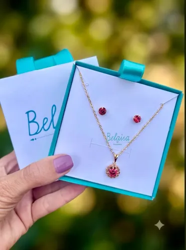 Conjunto colar e brincos Dia dos Namorados presente