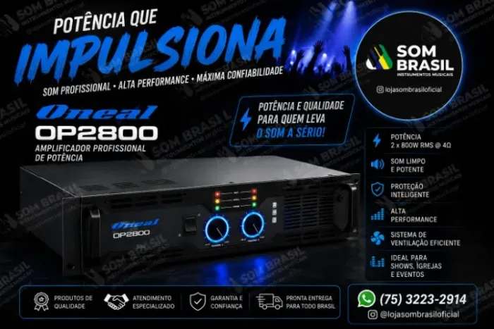 Amplificador Potencia Op 2800 500 W Oneal