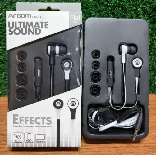 Argom Ultimate com driver 10mm, de alta som potente e microfone, entrega grátis em Manaus!