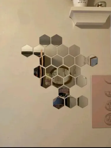 Kit de Espelhos Hexagonais - Deixe Sua Parede Sofisticada!