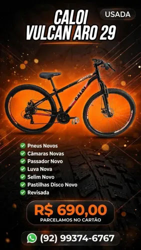Vendo essa Bicicleta Caloi Vulcan aro 29 usada , com peças novas