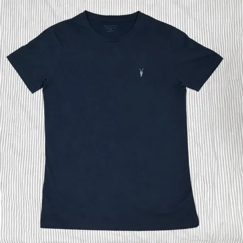Camiseta all saints navy blue tecido grosso 