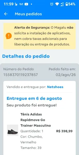 Tênis Adidas Rapidmove Go Trainer masculino 39