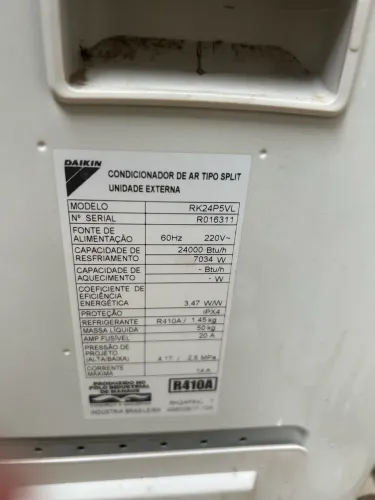 Ar condicionado 24 mil btua daikin