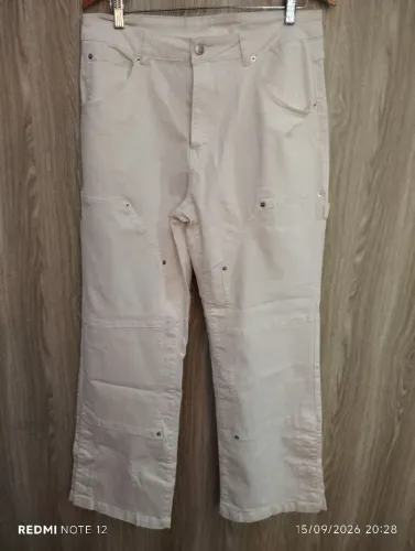 Calça cargo off white 42/44 nova stretch