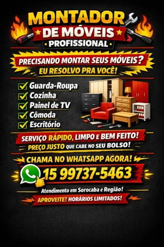 Montador de Móveis e reparos 