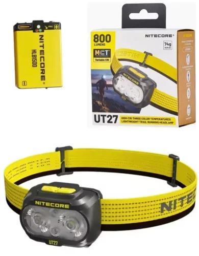 lanterna de cabeça nitecore ut 27 bateria recarregável camping corrida trail running