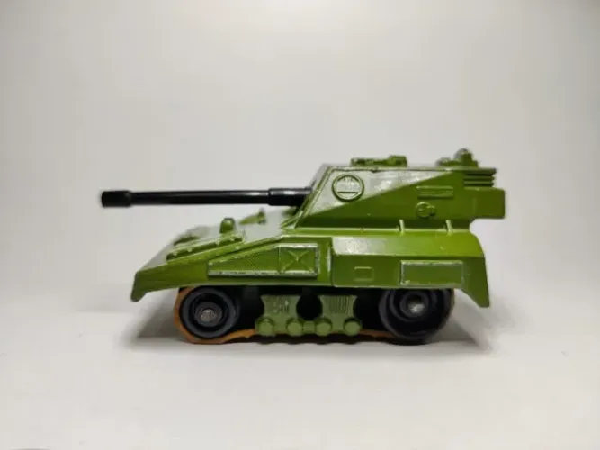 Miniatura Antiga Matchbox Rolamatics Nº 70 S.P. Gun (Lesney 1976) - Militar
